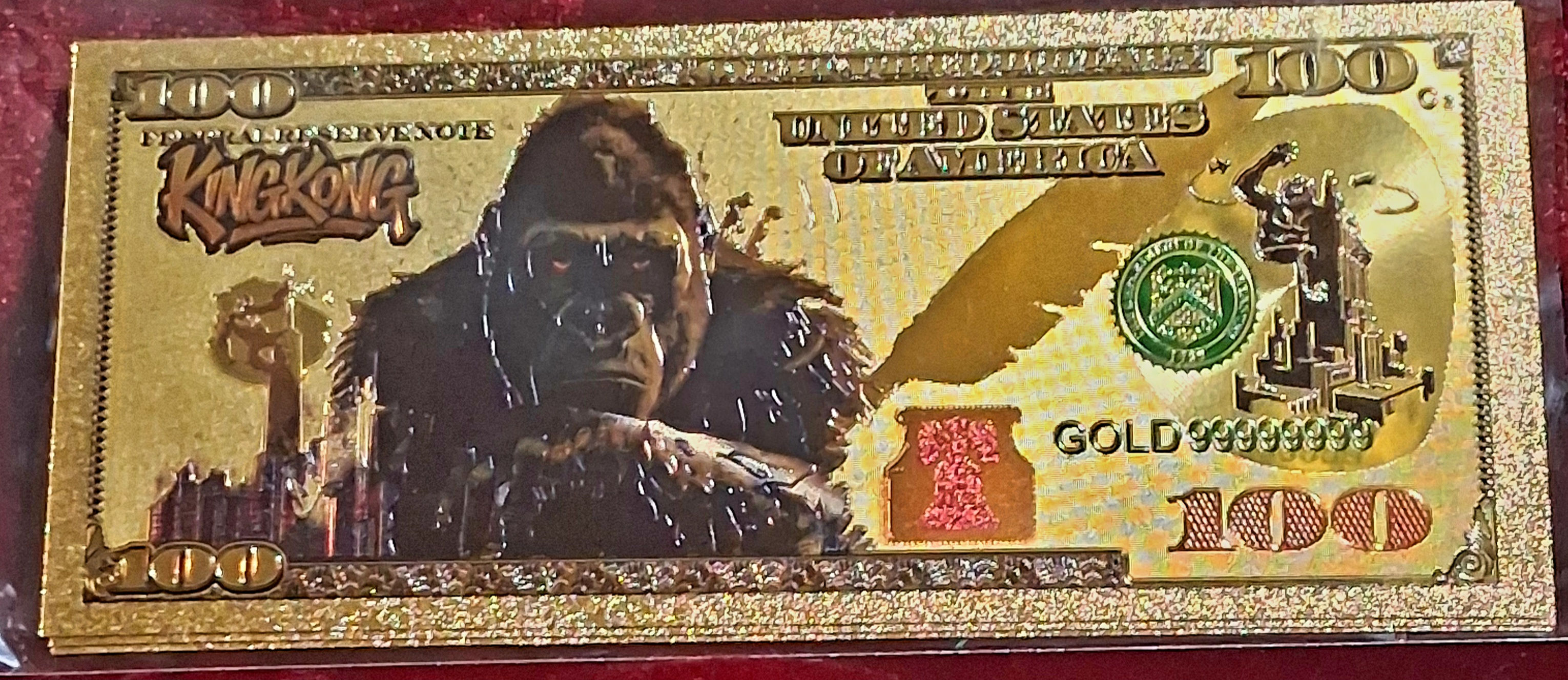 King Kong 100 Dollar Gold Back