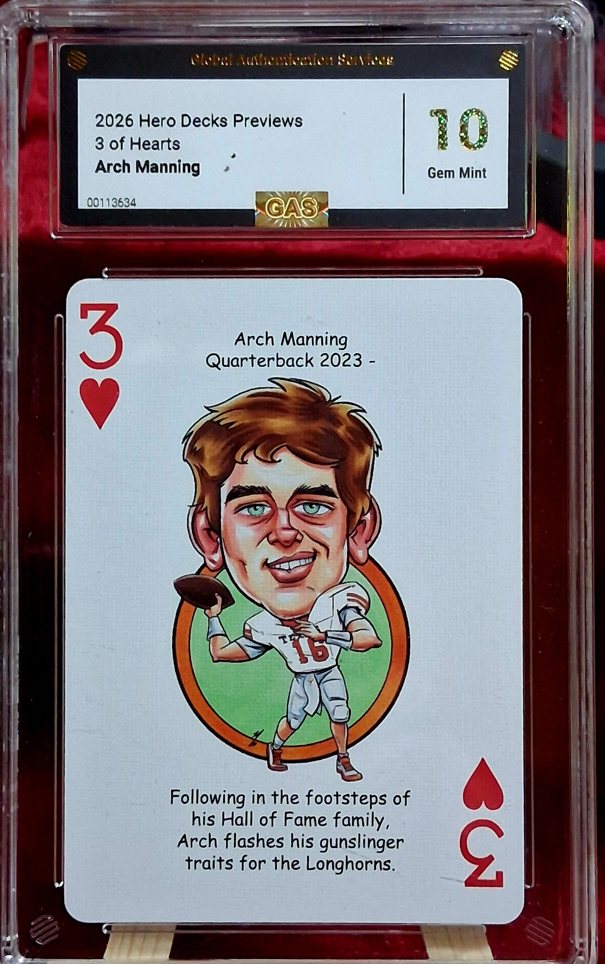 Arch Manning Heroes Gem 10