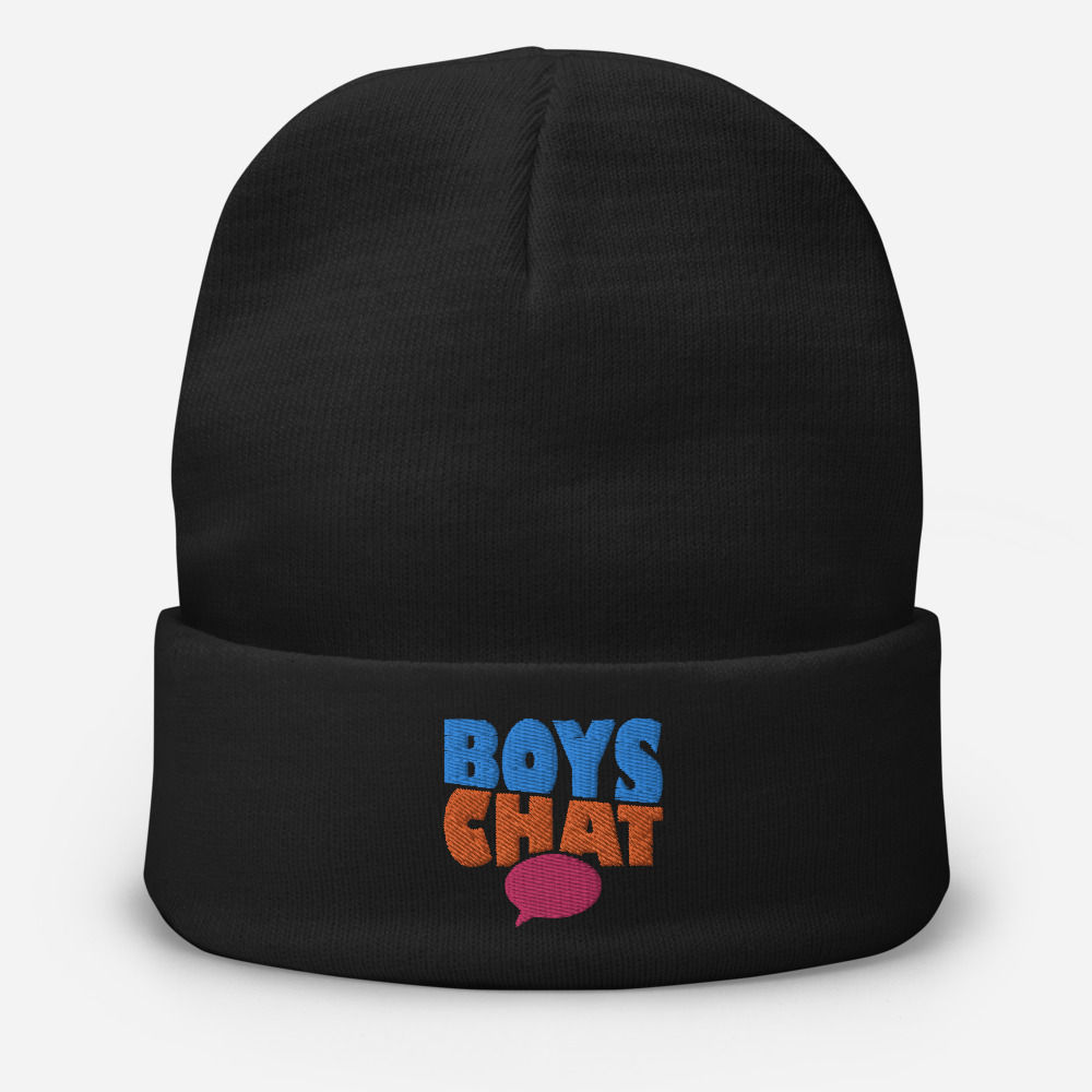 "Boys Chat " Embroidered Beanie