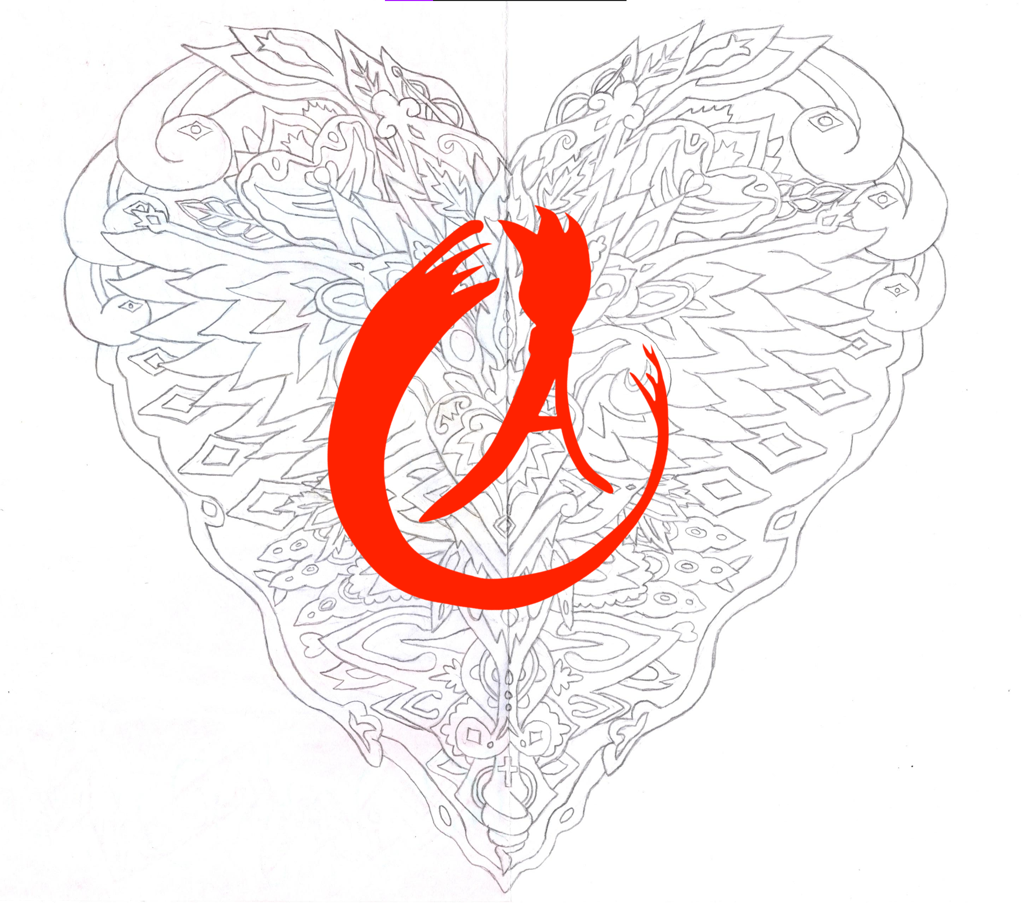 The Royal Heart (Coloring page)