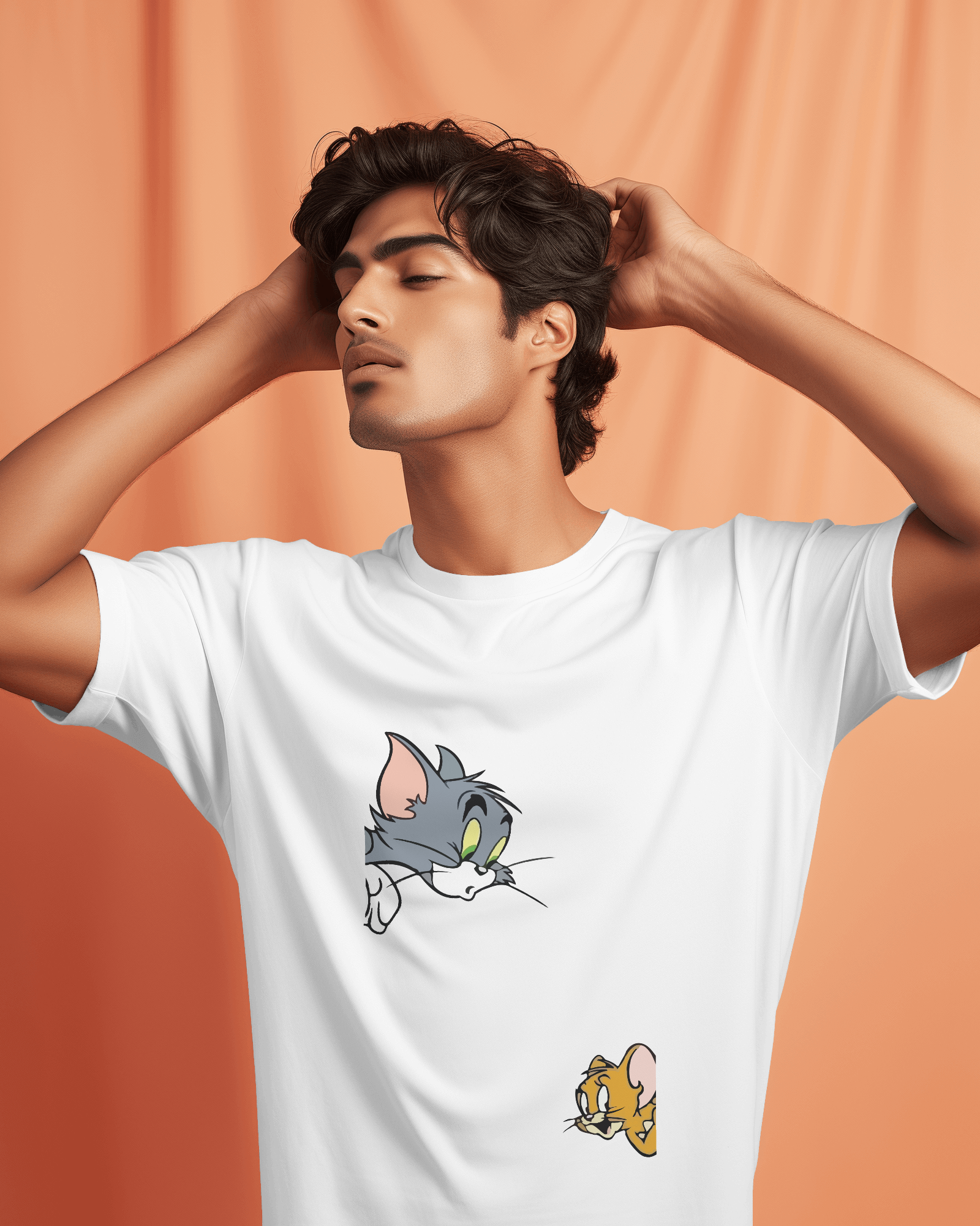 TOM AND JERRY PRINTED T-SHIRT