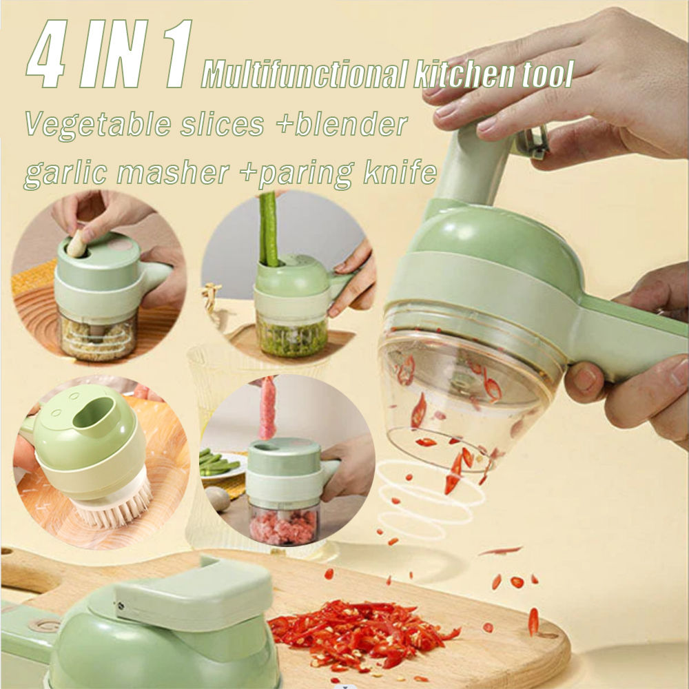 4 in 1 Multifunctional Electric Vegetable Slicer & kitchen cleaner