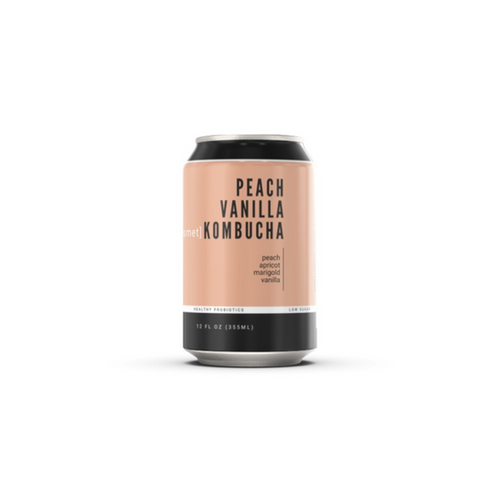 Peach Vanilla Kombucha | Kismet Kombucha