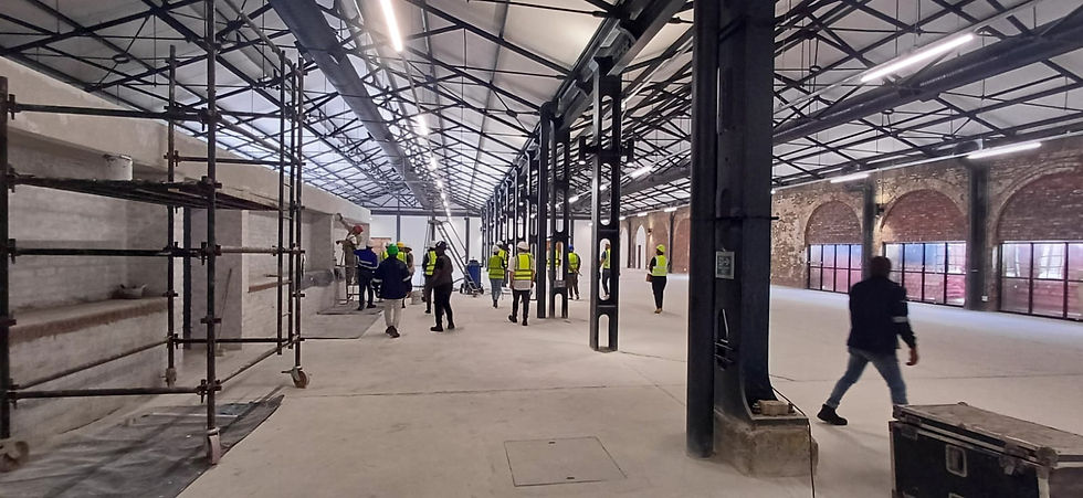 Inside: Kariega Railway Sheds.