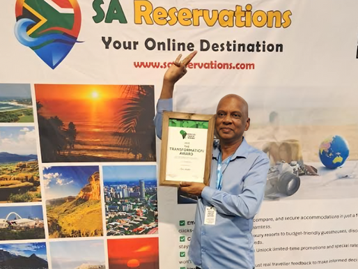 Ravi Naidoo clinches third consecutive Tourism Transformation Award at Africa’s Travel Indaba 2025.