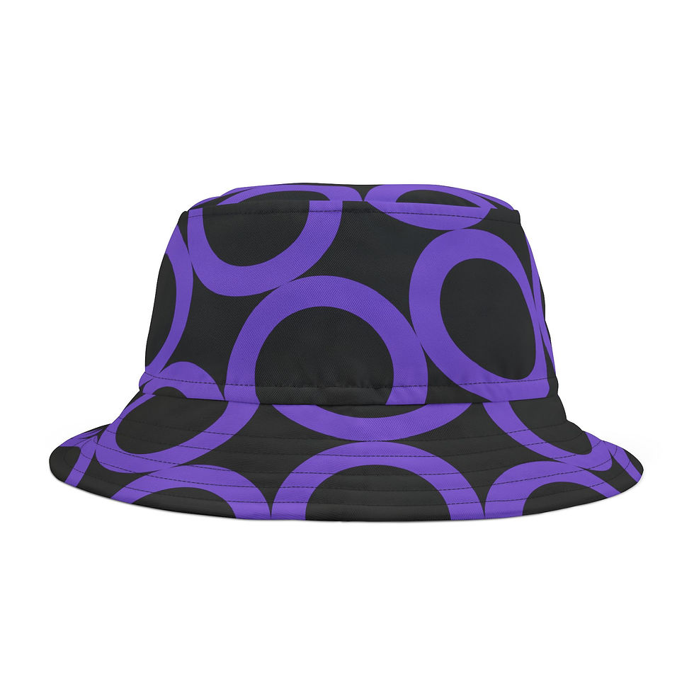Thumbnail: Purple Dot Pattern Bucket Hat