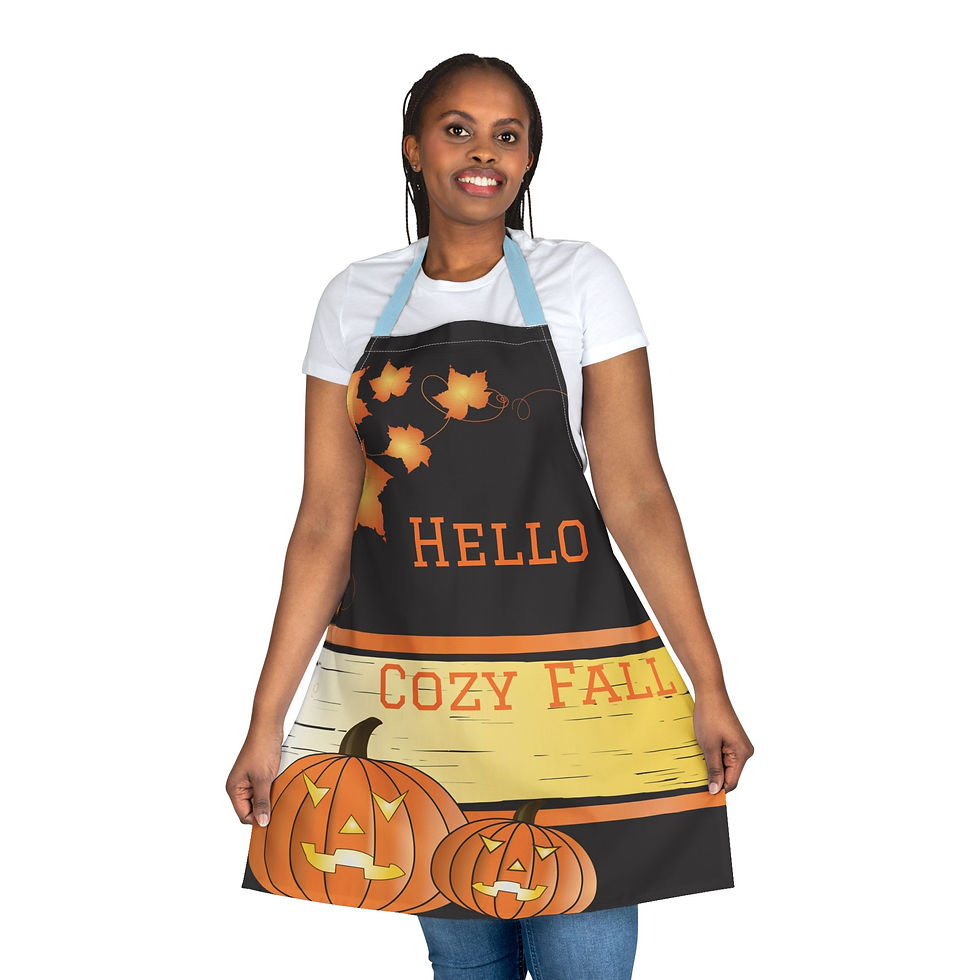 Thumbnail: Hello Cozy Fall Apron With Halloween Design