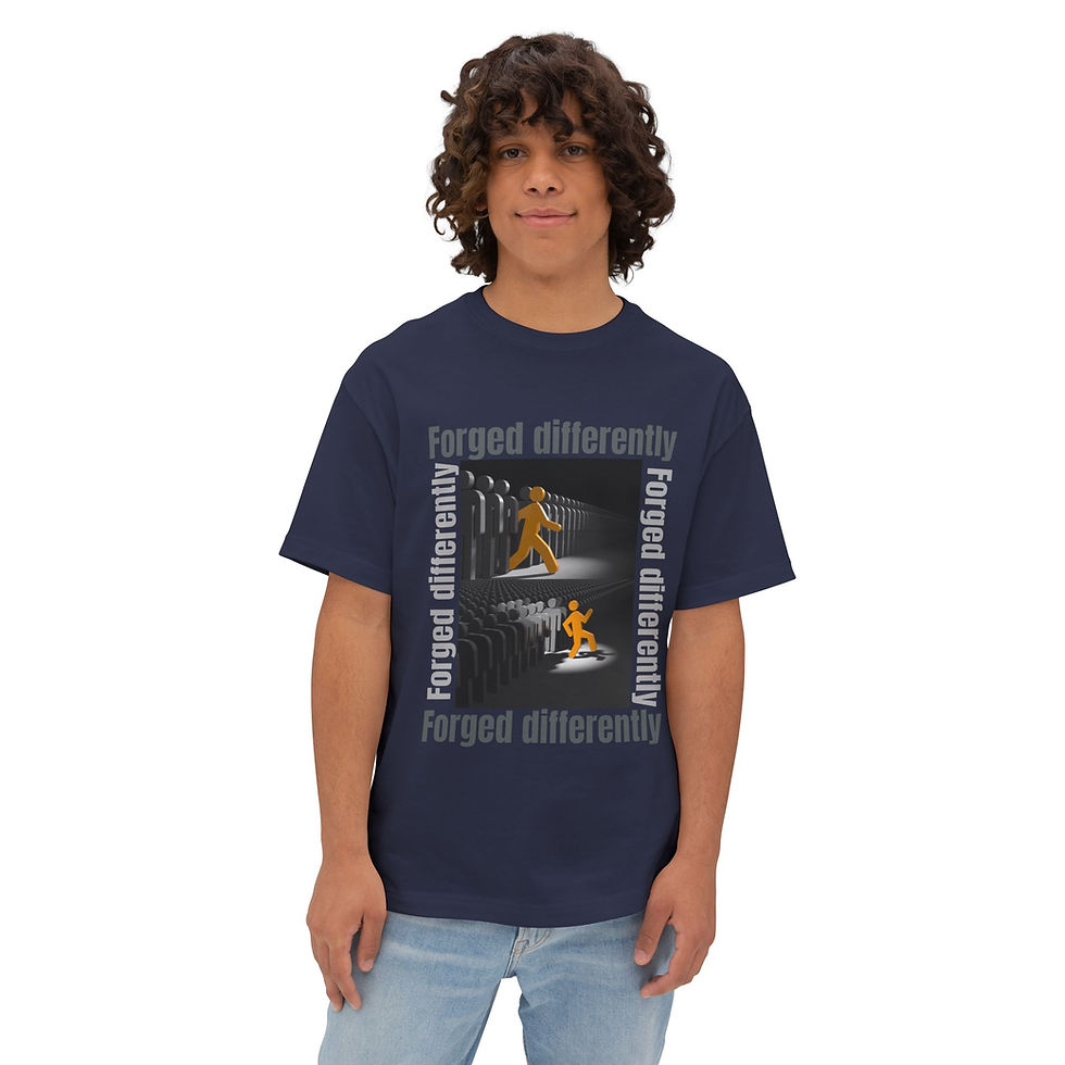 Thumbnail: Forged Differently Unisex Oversized Tee