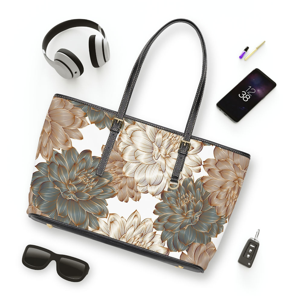 Thumbnail: Elegant Floral PU Leather Shoulder Bag