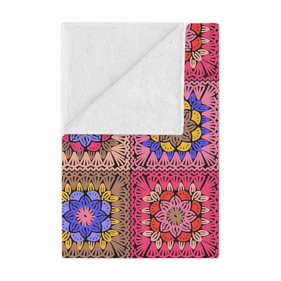 Thumbnail: Colorful Floral Minky Blanket