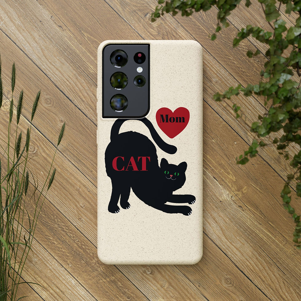 Thumbnail: Biodegradable Cell Phone Cover With Cat Theme