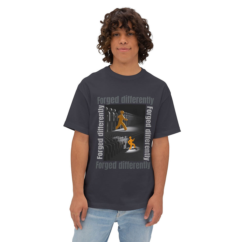 Thumbnail: Forged Differently Unisex Oversized Tee