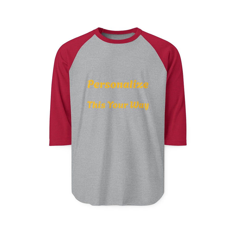 Thumbnail: Personalized This Unisex Three-Quarter Sleeve Raglan Shirt Your Own Way