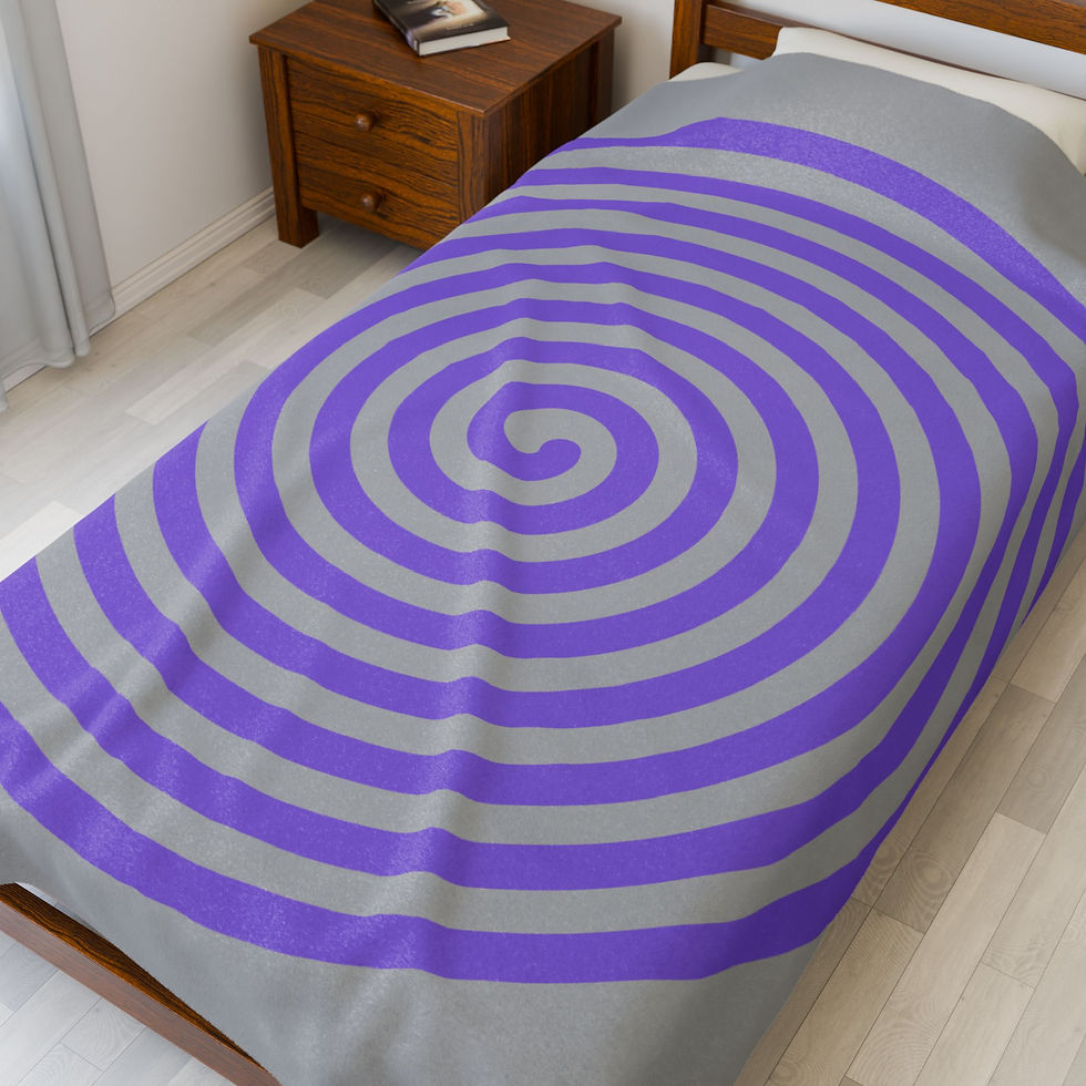 Thumbnail: Purple Spiral Plush Blanket