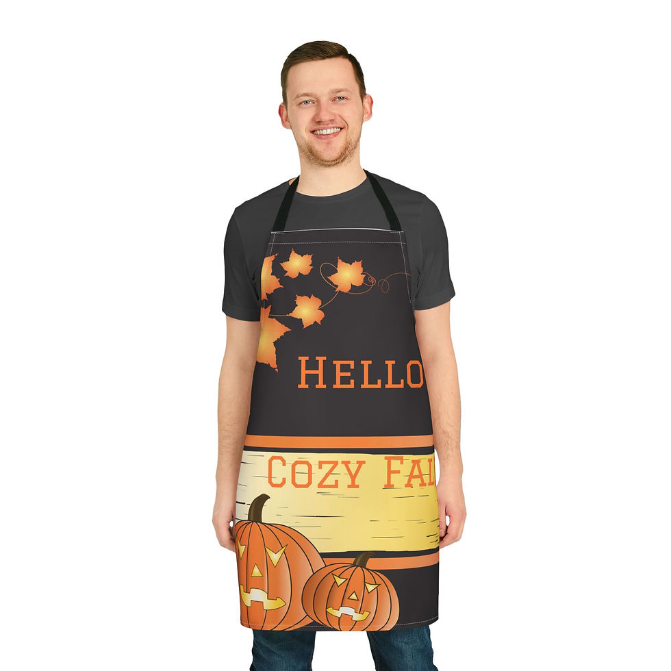 Thumbnail: Hello Cozy Fall Apron With Halloween Design