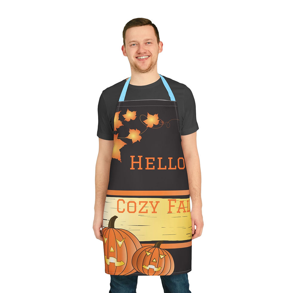 Thumbnail: Hello Cozy Fall Apron With Halloween Design