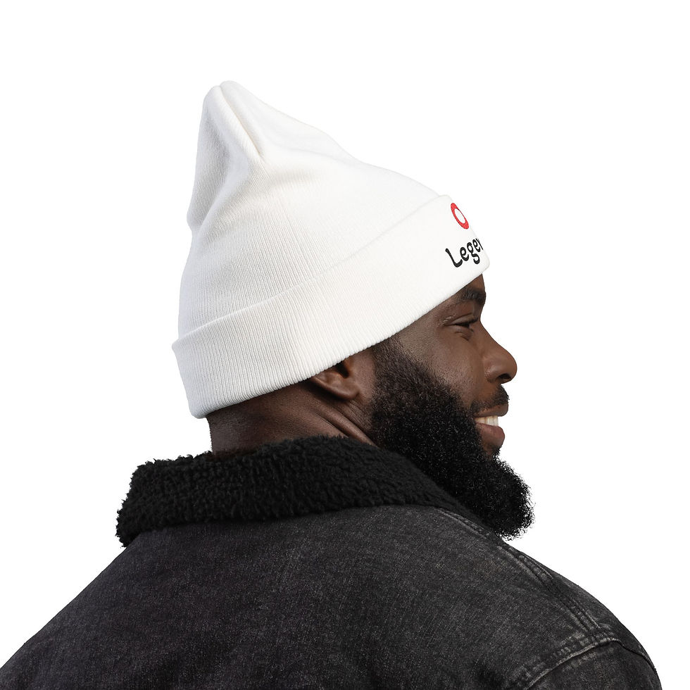 Thumbnail: Cozy Embroidered Legendary Knit Beanie & Hat