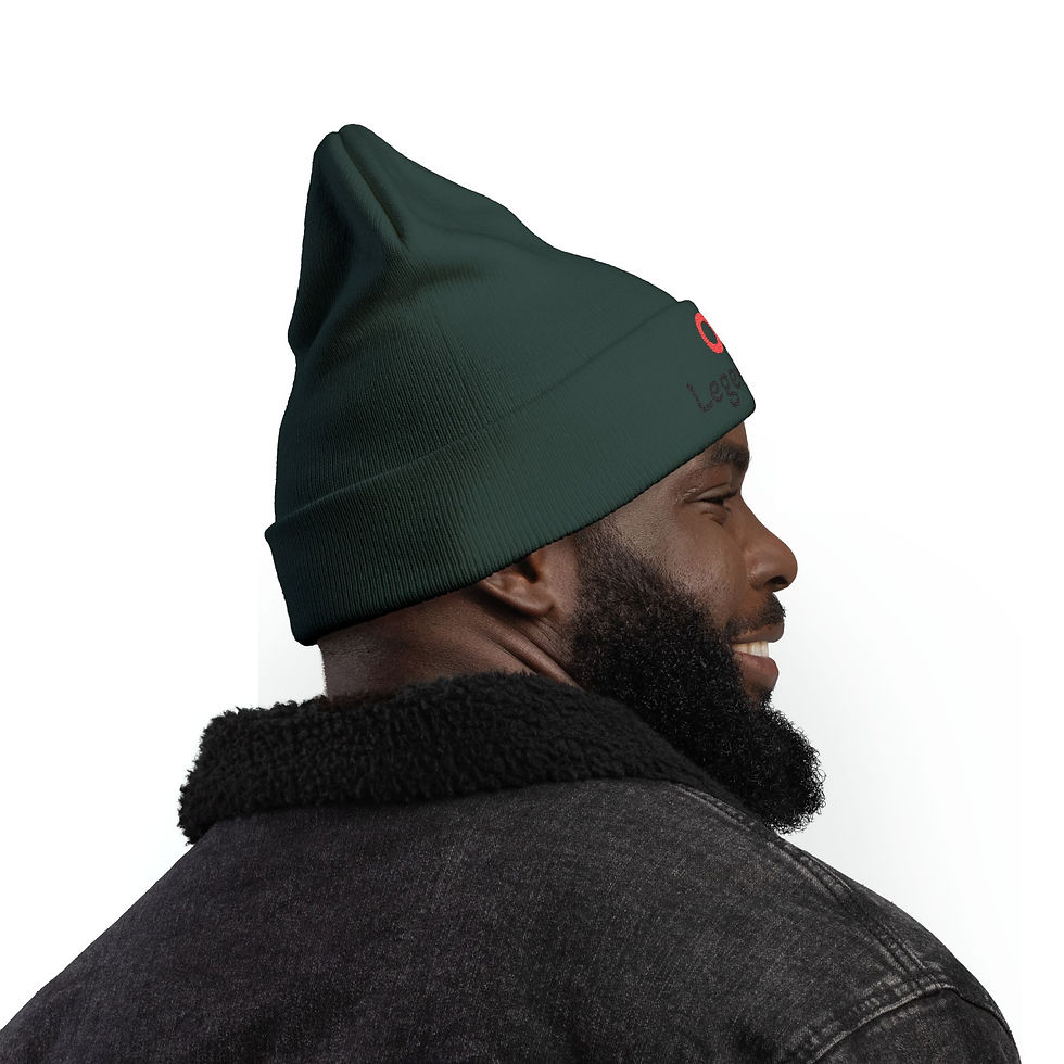 Thumbnail: Cozy Embroidered Legendary Knit Beanie & Hat