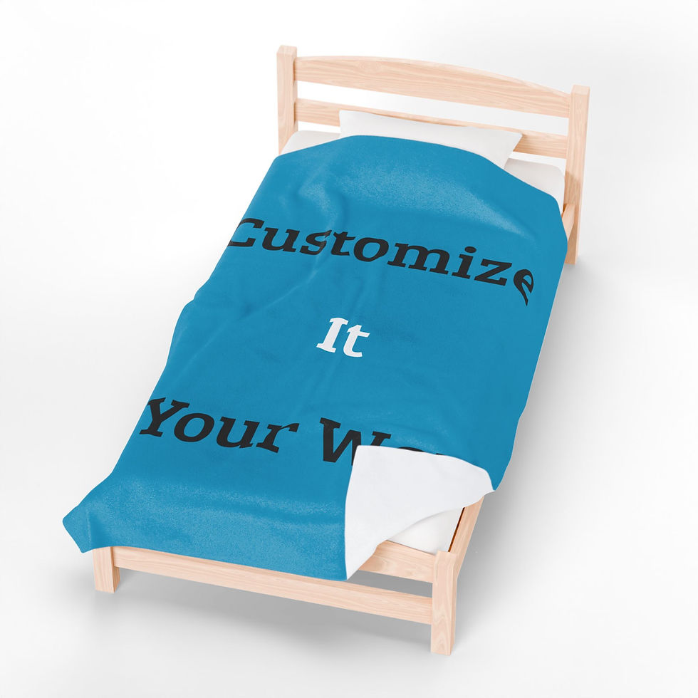 Thumbnail: Personalize This Velveteen Plush Blanket Your Own Way