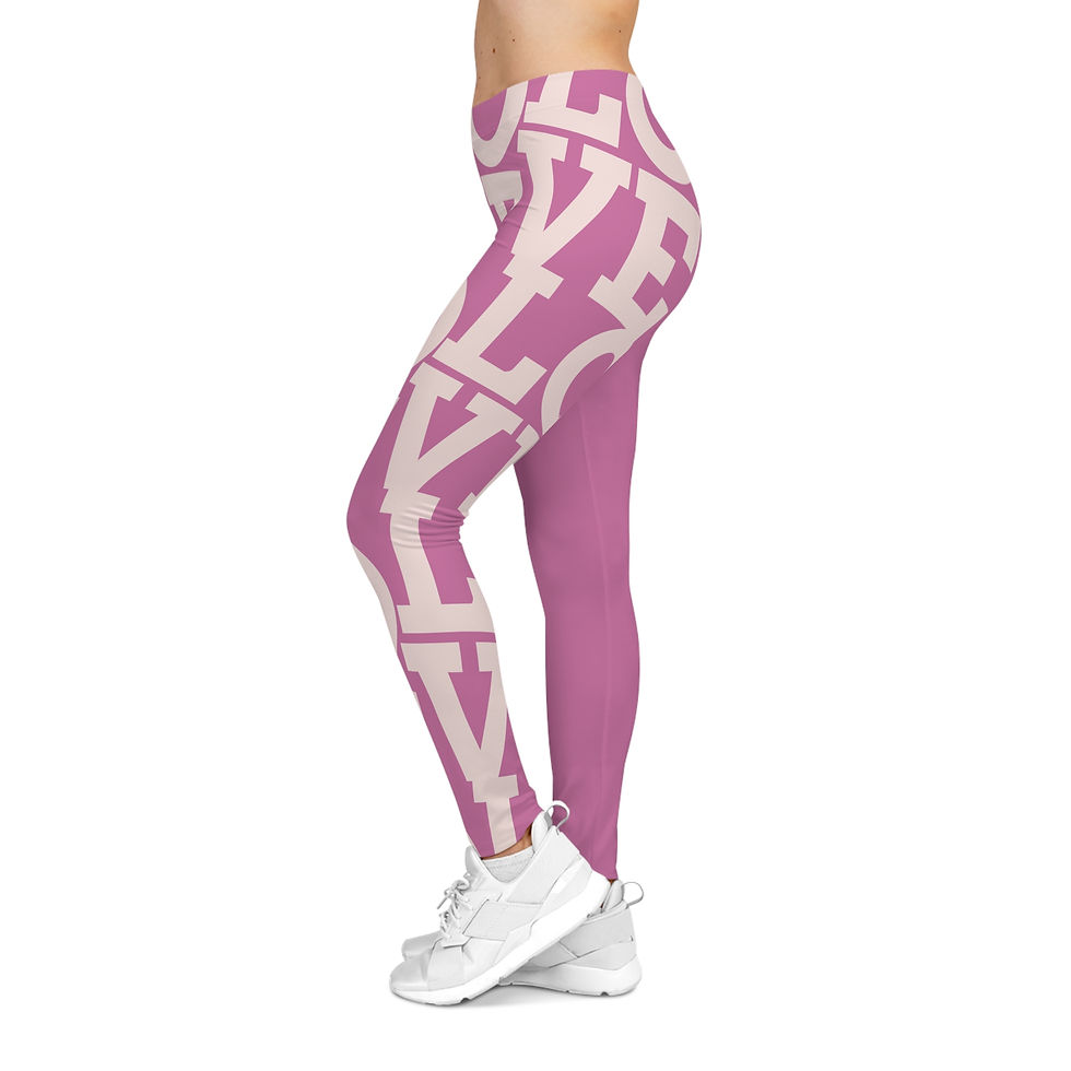 Thumbnail: Women's Love Print Casual Leggings
