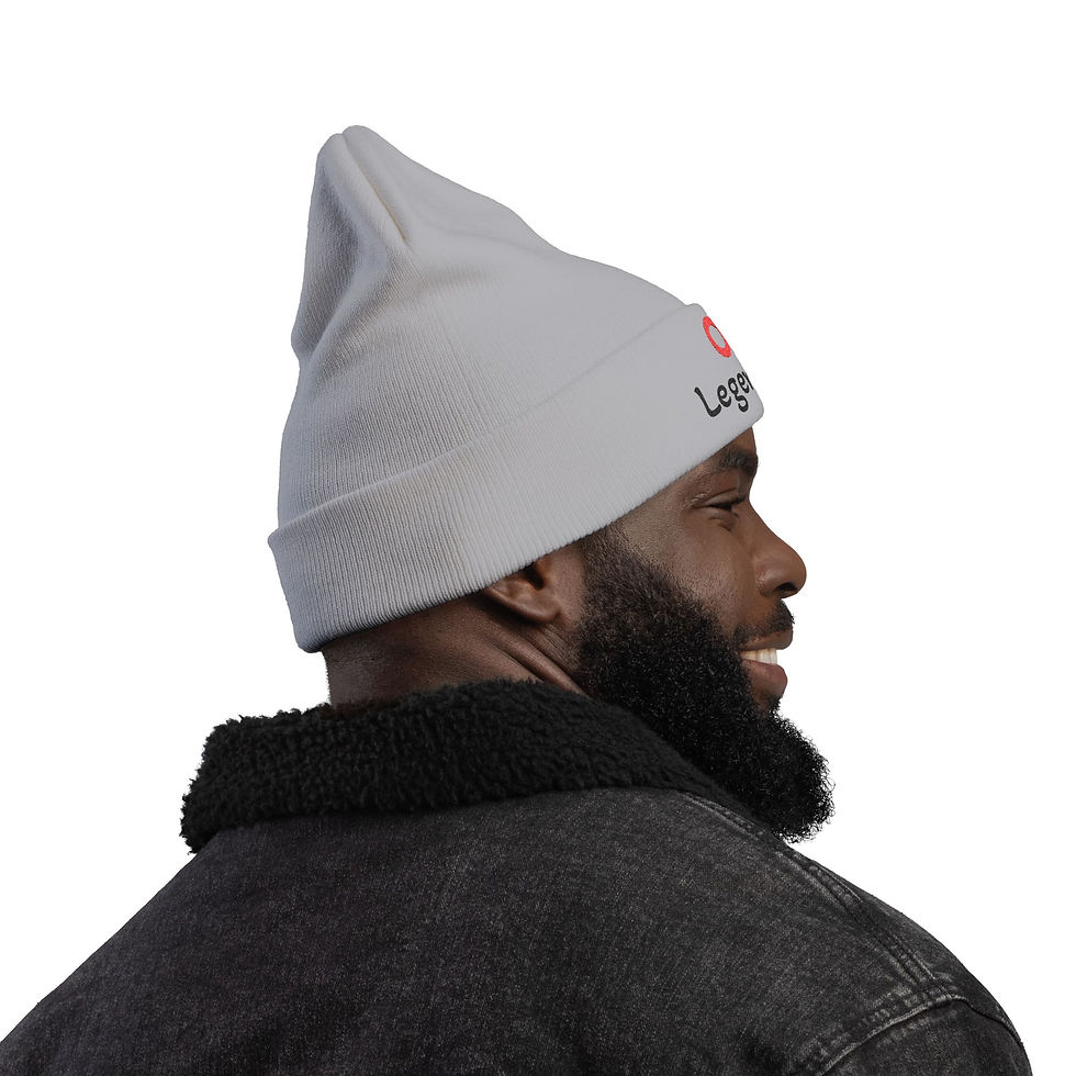 Thumbnail: Cozy Embroidered Legendary Knit Beanie & Hat
