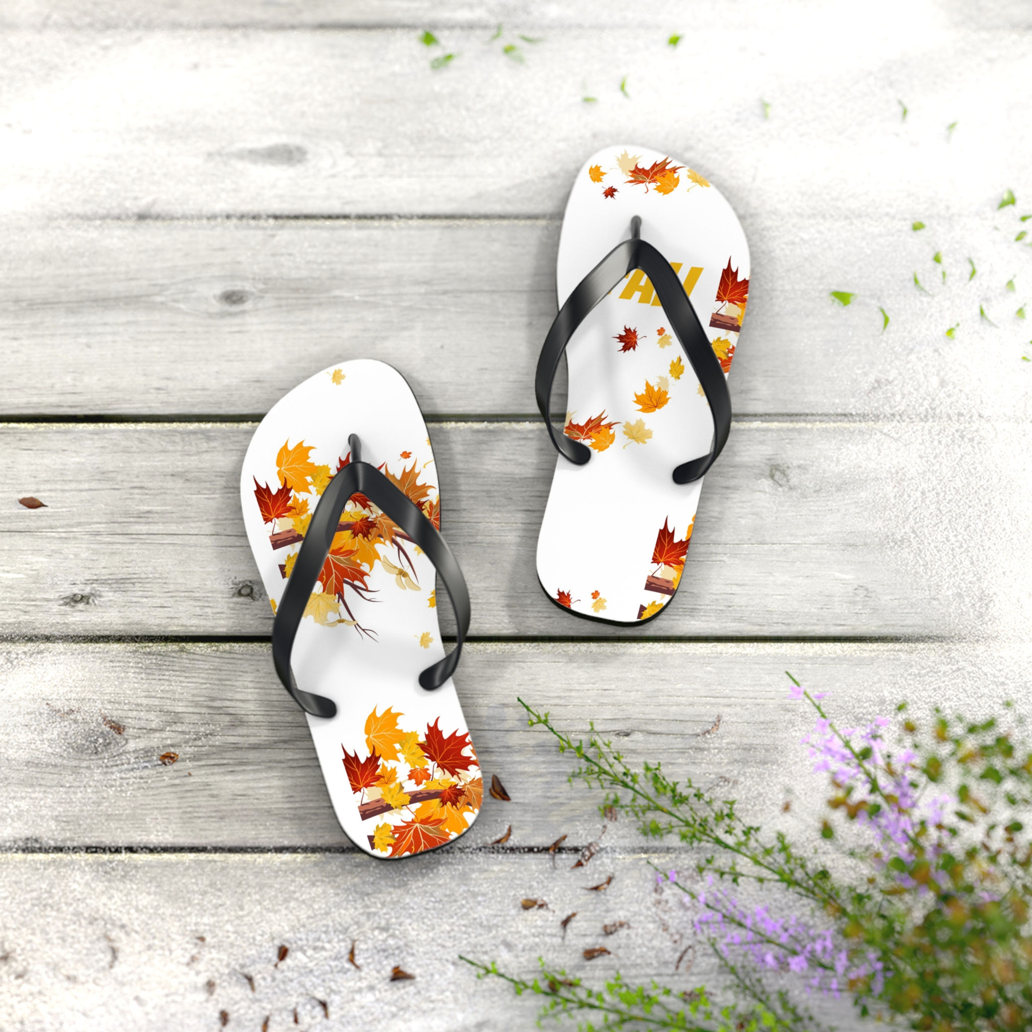 Autumn Leaf Flip Flops