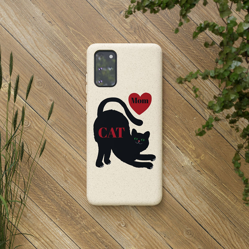 Thumbnail: Biodegradable Cell Phone Cover With Cat Theme