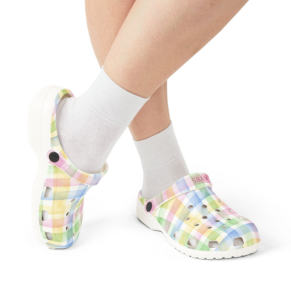 Thumbnail: Colorful Plaid AOP EVA Foam Shoes