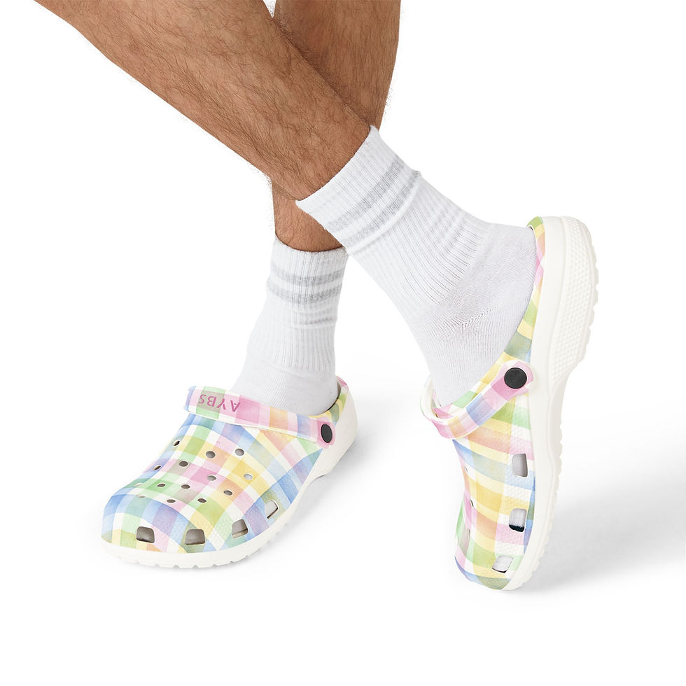 Thumbnail: Colorful Plaid AOP EVA Foam Shoes
