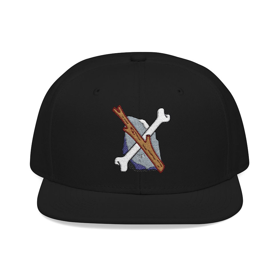 Thumbnail: SSB Embroidered Snapback Hat - Adventure Vibes with Bones & Sticks Design