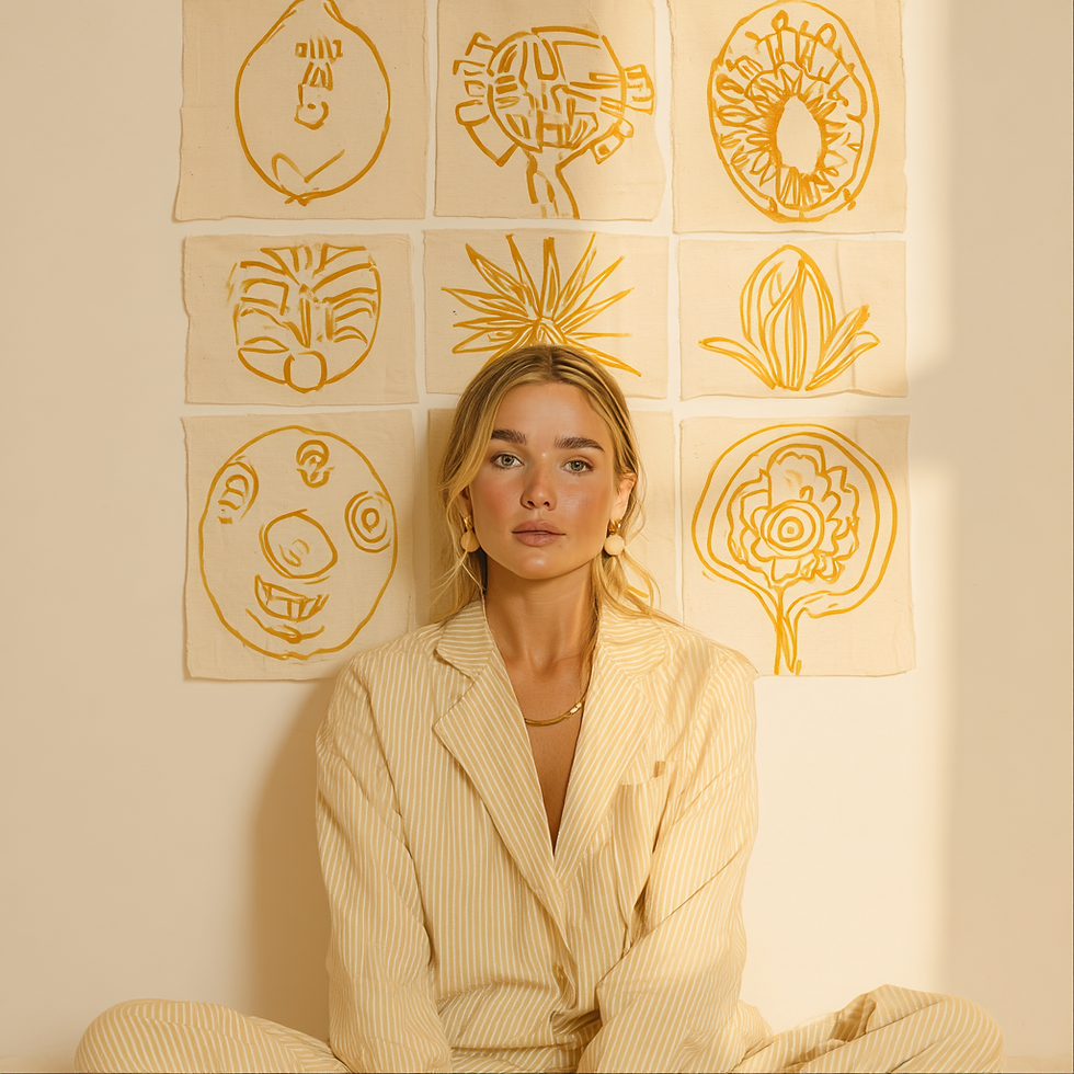 חליפה בצבע צהוב לימון חמאה