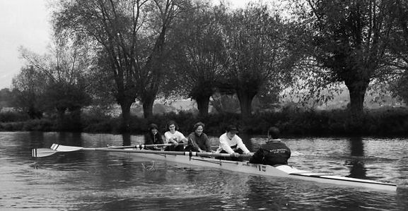 Members of BUBC rowing in the 1970s