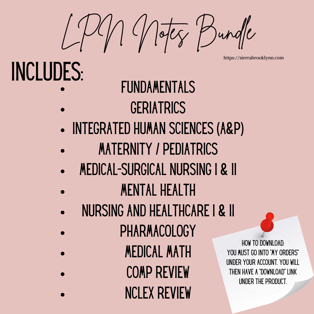 All LPN Notes Bundle