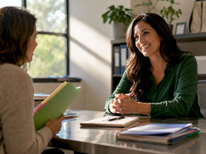 School counselor meeting with parent