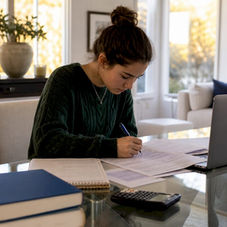 Student preparing MIT application