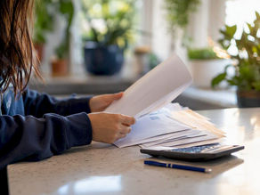 College financial aid award letters on table