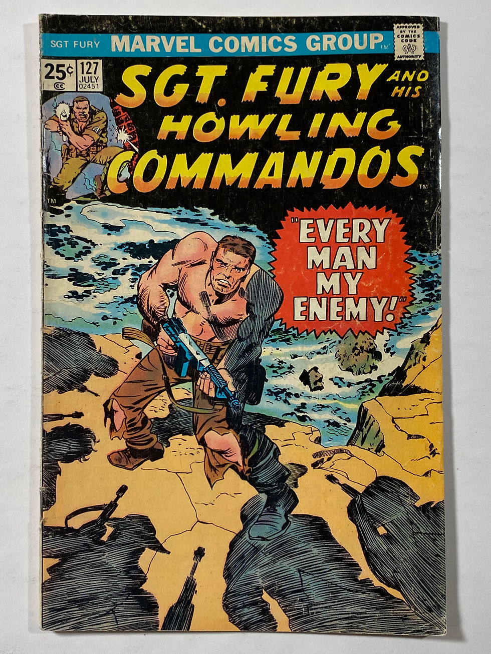 Thumbnail: Marvel Sgt Fury Howling Commandos (1975) issues 125, 127, Vault of Evil (1974)