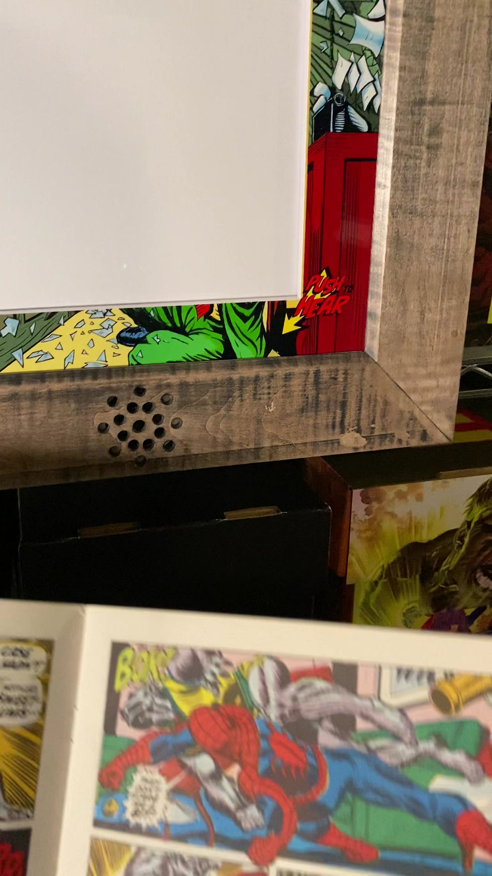 Thumbnail: Spider-Man(tm) "Mark of the Man-Wolf" Push-to-Hear - Maple Frame