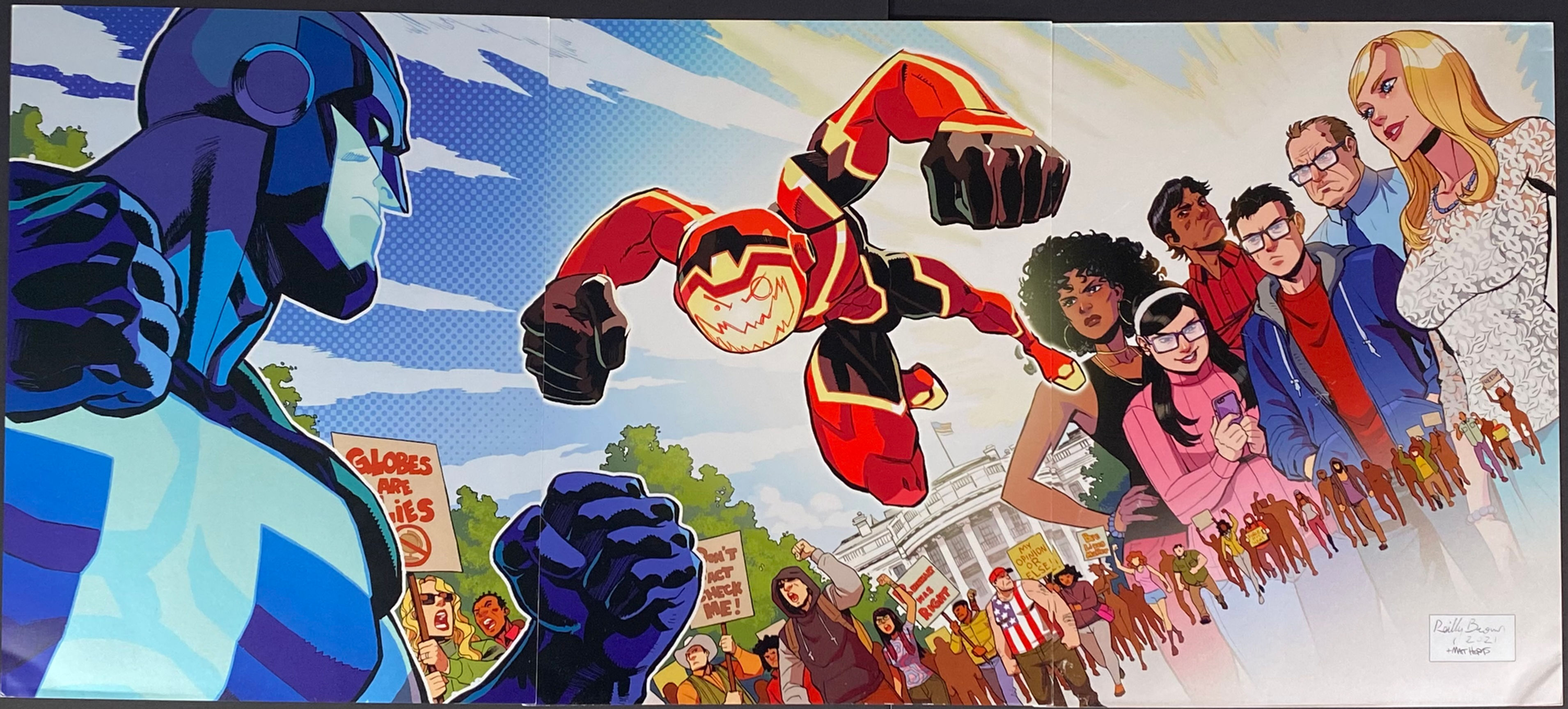 Reilly Brown Outrage 3-panel print 33"x17" total size!