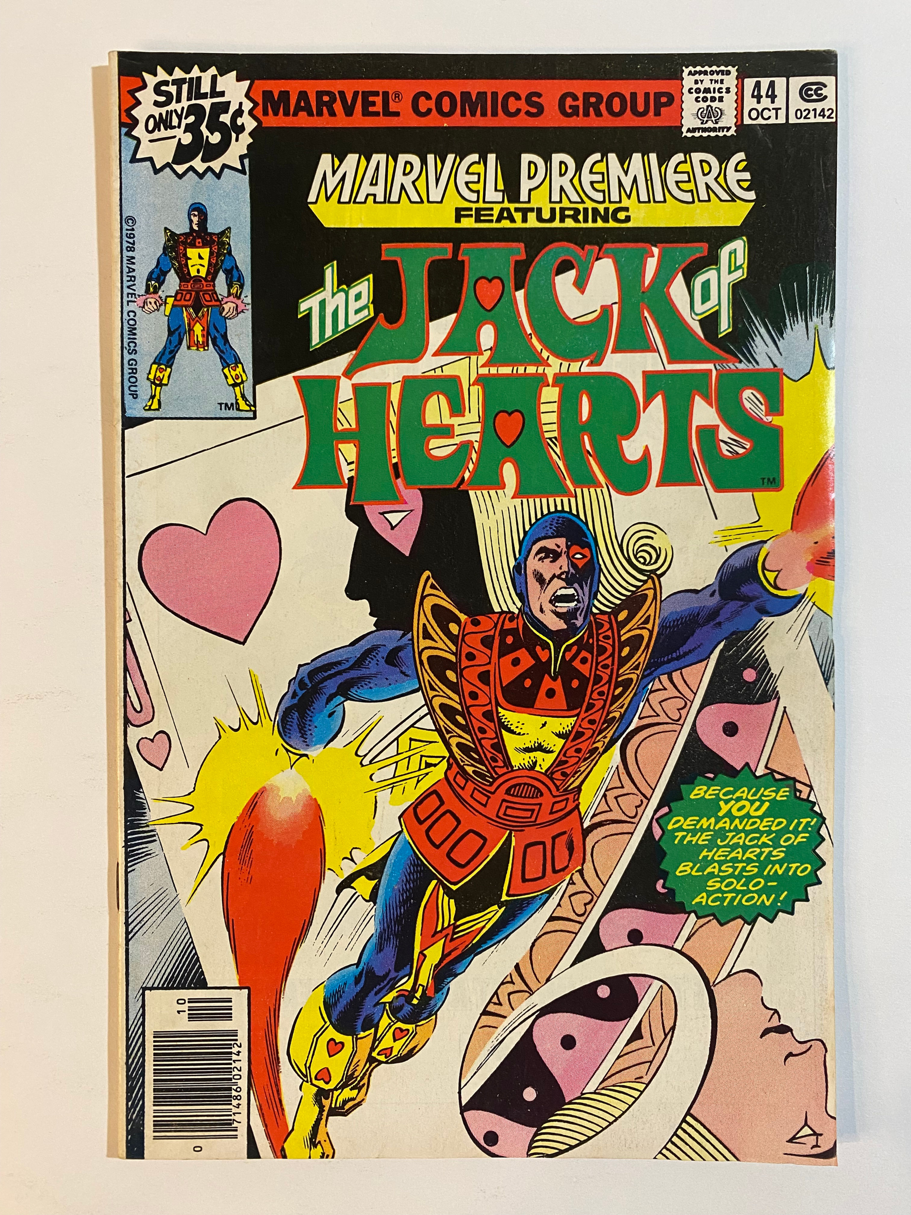 Marvel Premiere (1978) issue 44 Jack of Hearts - VG/F