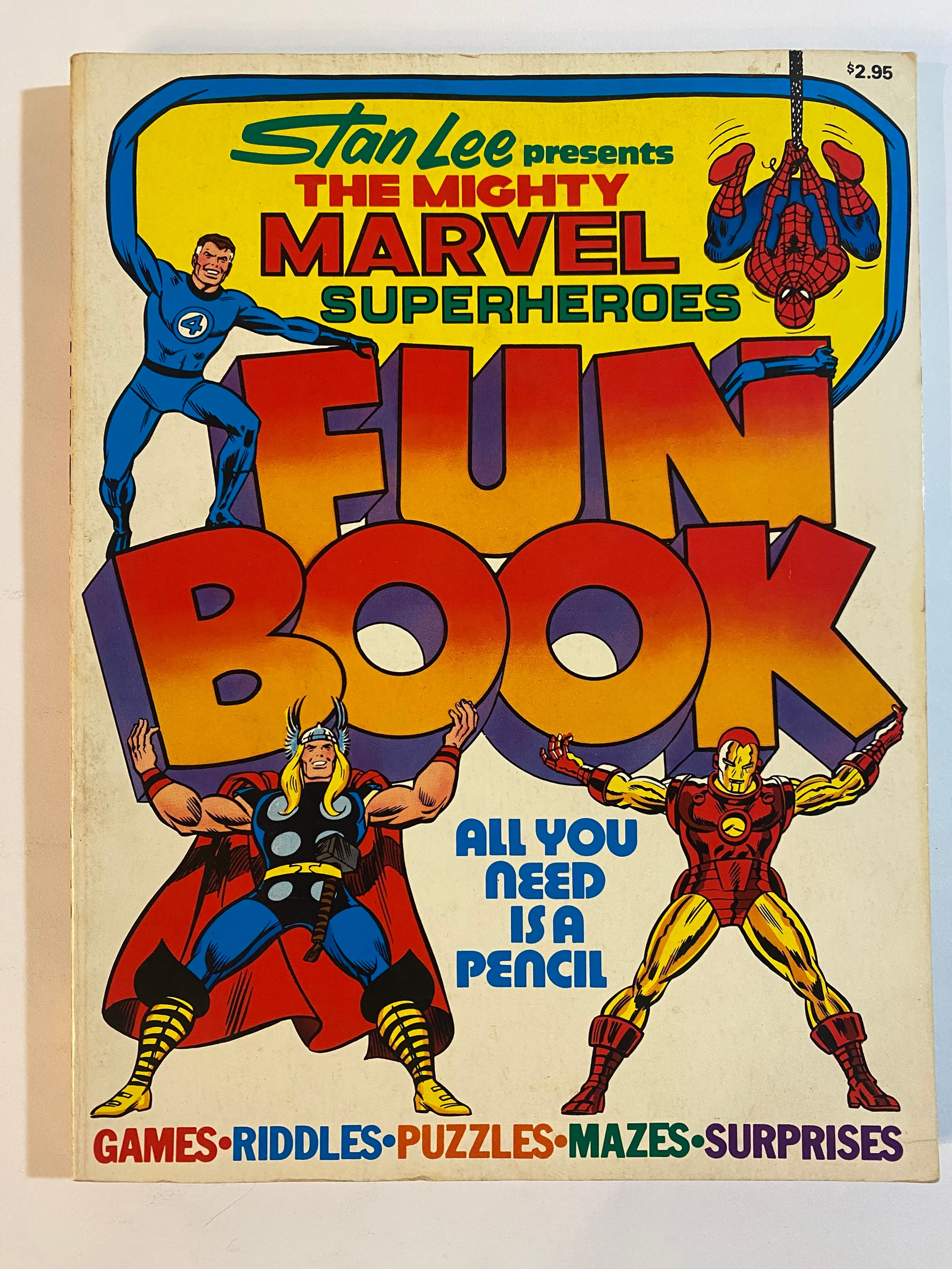 Mighty Marvel Superheroes Fun Book (1976) Games, puzzles (some pages marked)