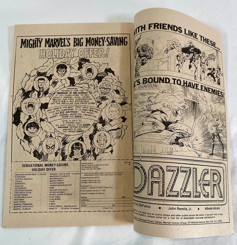Thumbnail: Marvel's Dazzler v1 number 1 comic (1981) no. 1 - NM Black & White error print