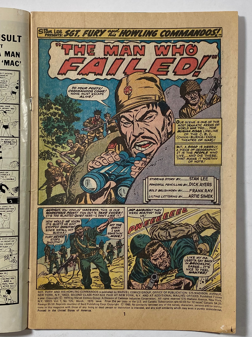 Thumbnail: Marvel Sgt Fury Howling Commandos (1975) issues 125, 127, Vault of Evil (1974)