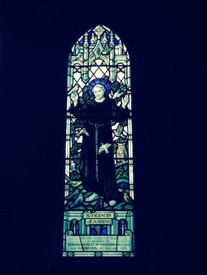St. Francis stain glass window
