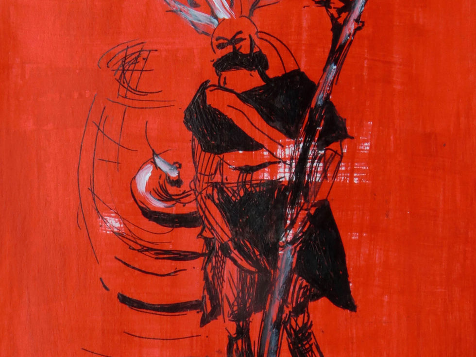 A Gift (cover), Ink on paper. © 2015 Nadine Belkaroui, all rights reserved
