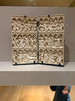 Diptych with scenes of the Passion of Christ, Paris, France Around 1350–75, Carved ivory