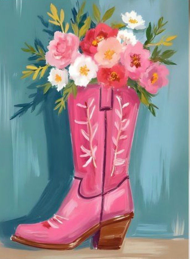 Ink and drink Western boot
