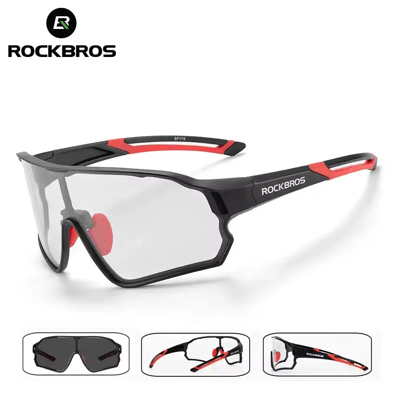 ROCKBROS Photochromic Bike Glasses Bicycle UV400 Sports Sunglasses for Men Women