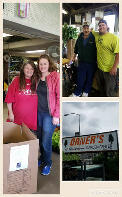 Drop off at Orner's Garden Center