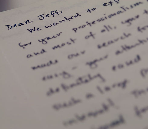 Customer comments about the custom cutting of Jeff White